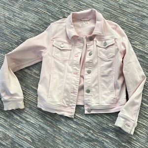 Crew cuts stretch light pink denim jacket size 12 girls good condition